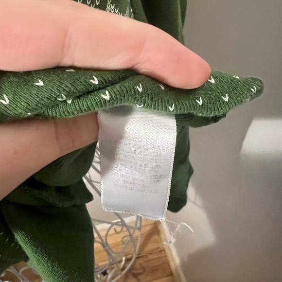 Kim Rogers Fair Isle Print 3/4 Sleeve T Shirt Green Size Petite L 100% Cotton - Picture 3 of 4